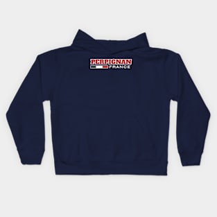 Perpignan France Retro Kids Hoodie